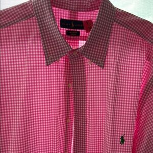 Ralph Lauren Pink Checkered Men's Shirt XXLT pink Check shirt